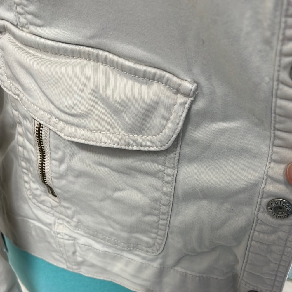 Chico's Light Tan Utility Jacket - image 8